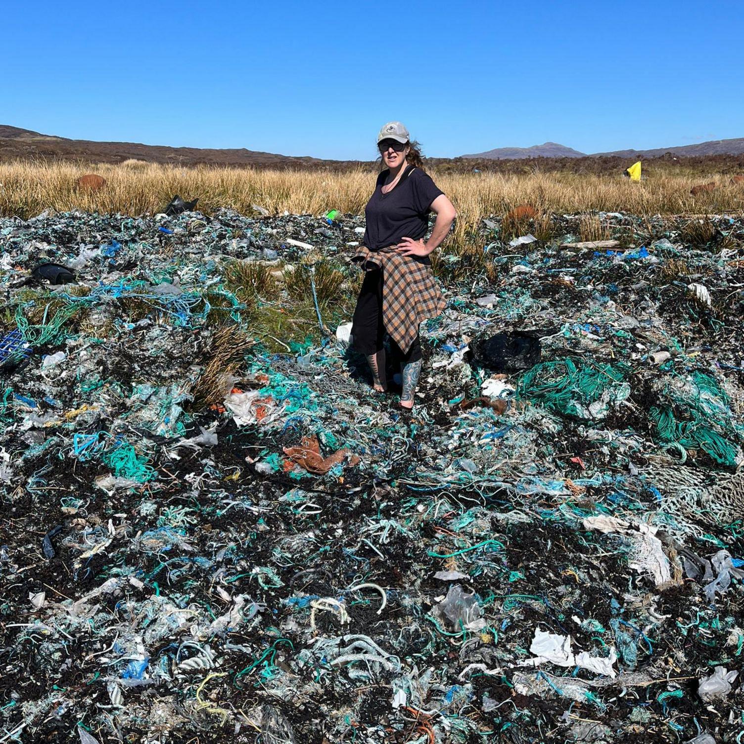 Plastic pollution on Skye beach