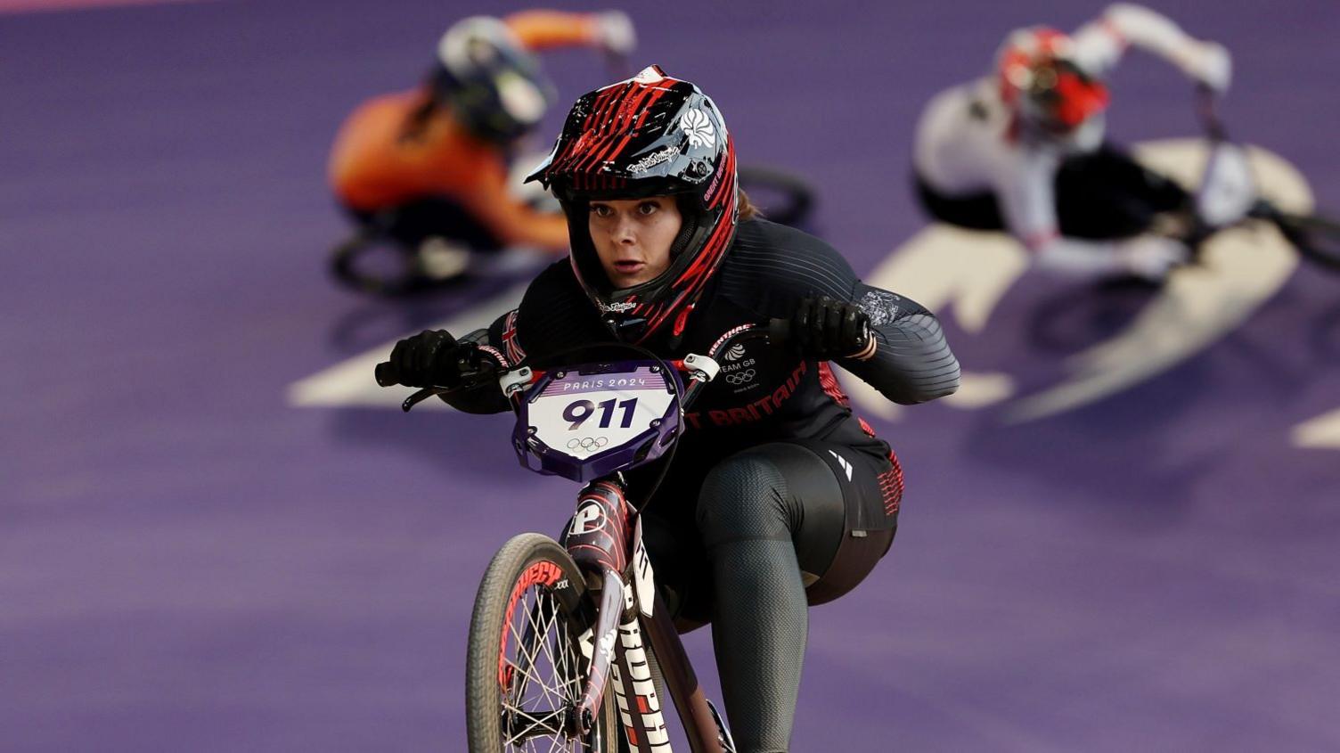 Shriever competing at the Paris 2024 Olympics