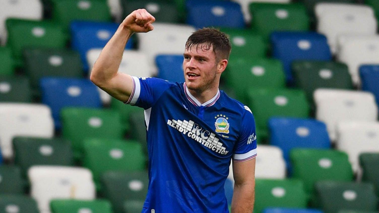 Kieran Offord celebrates