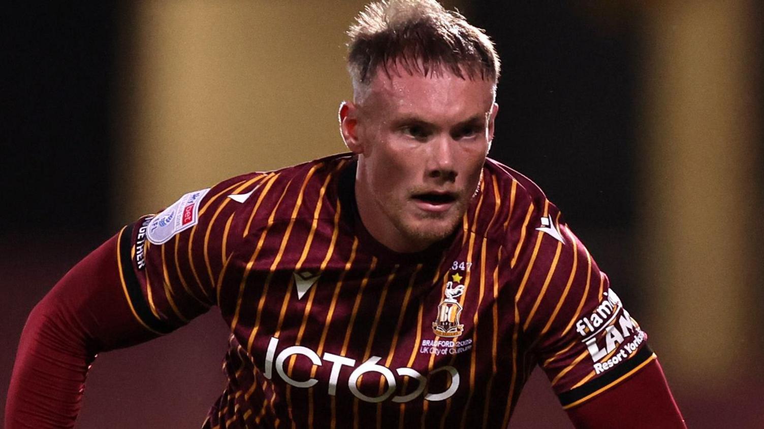 Ciaran Kelly in action for Bradford City