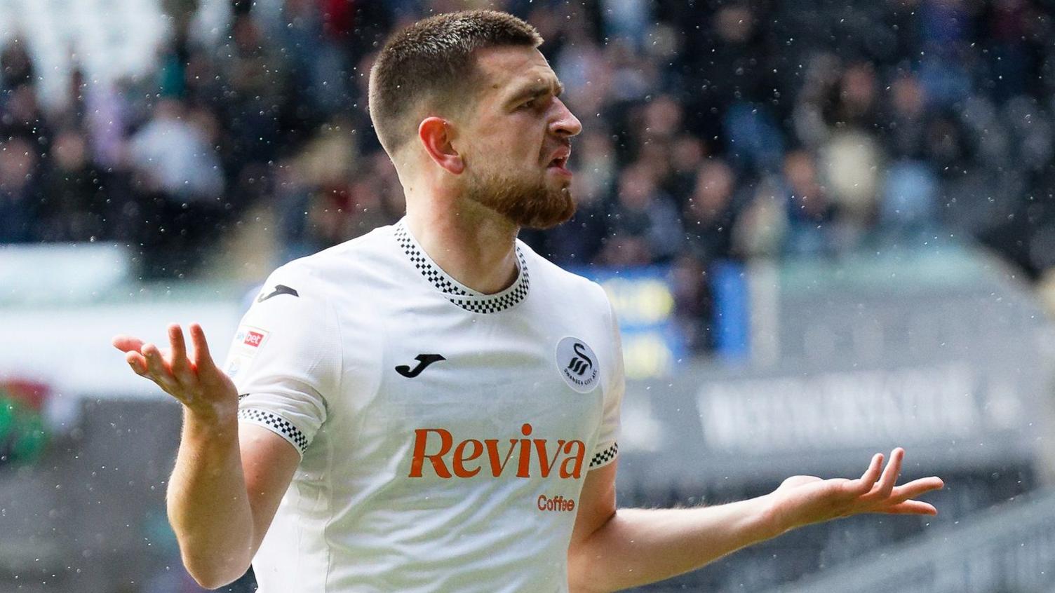 Swansea striker Zan Vipotnik was on target with two high-class goals