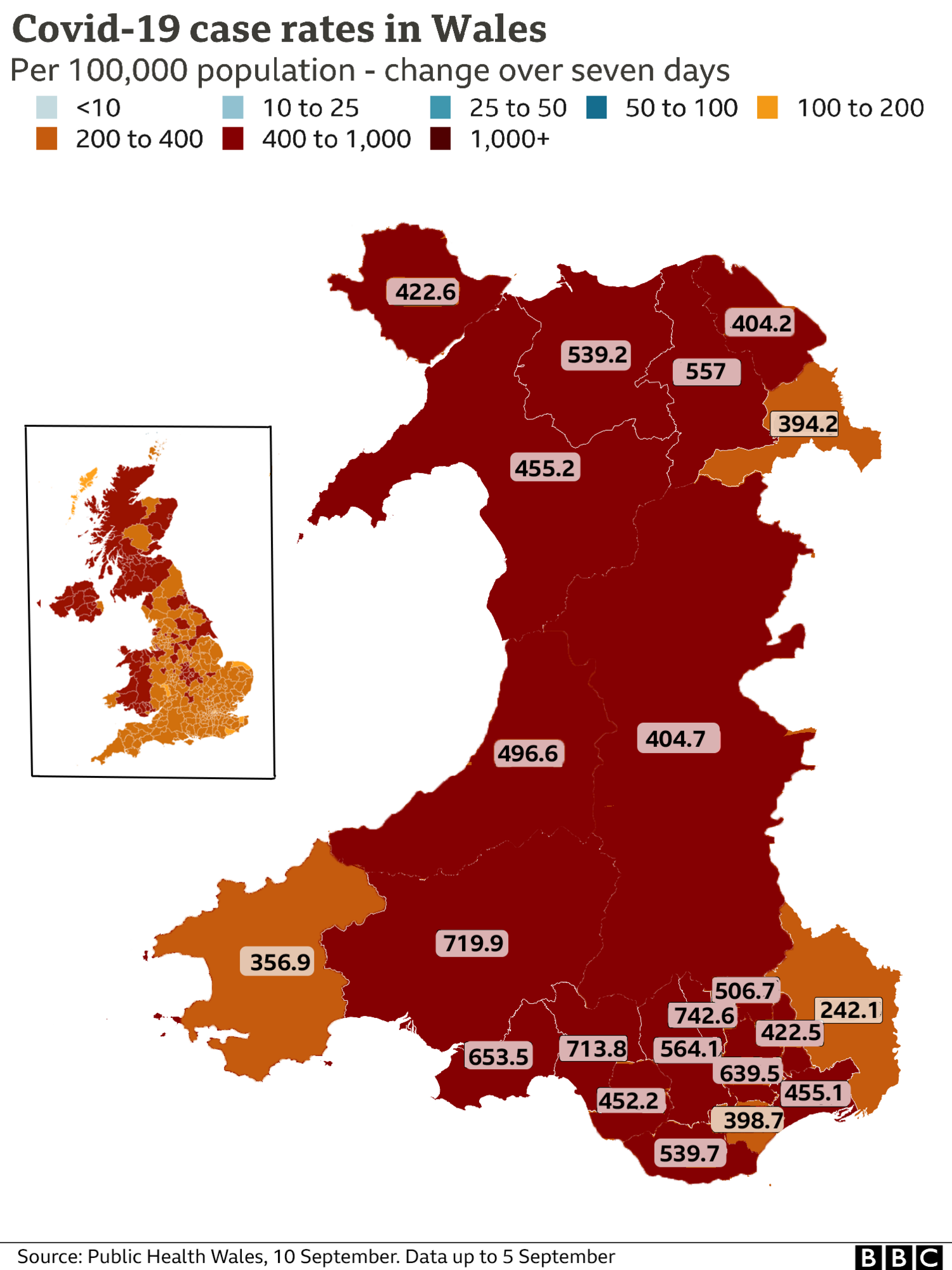 Case rate map