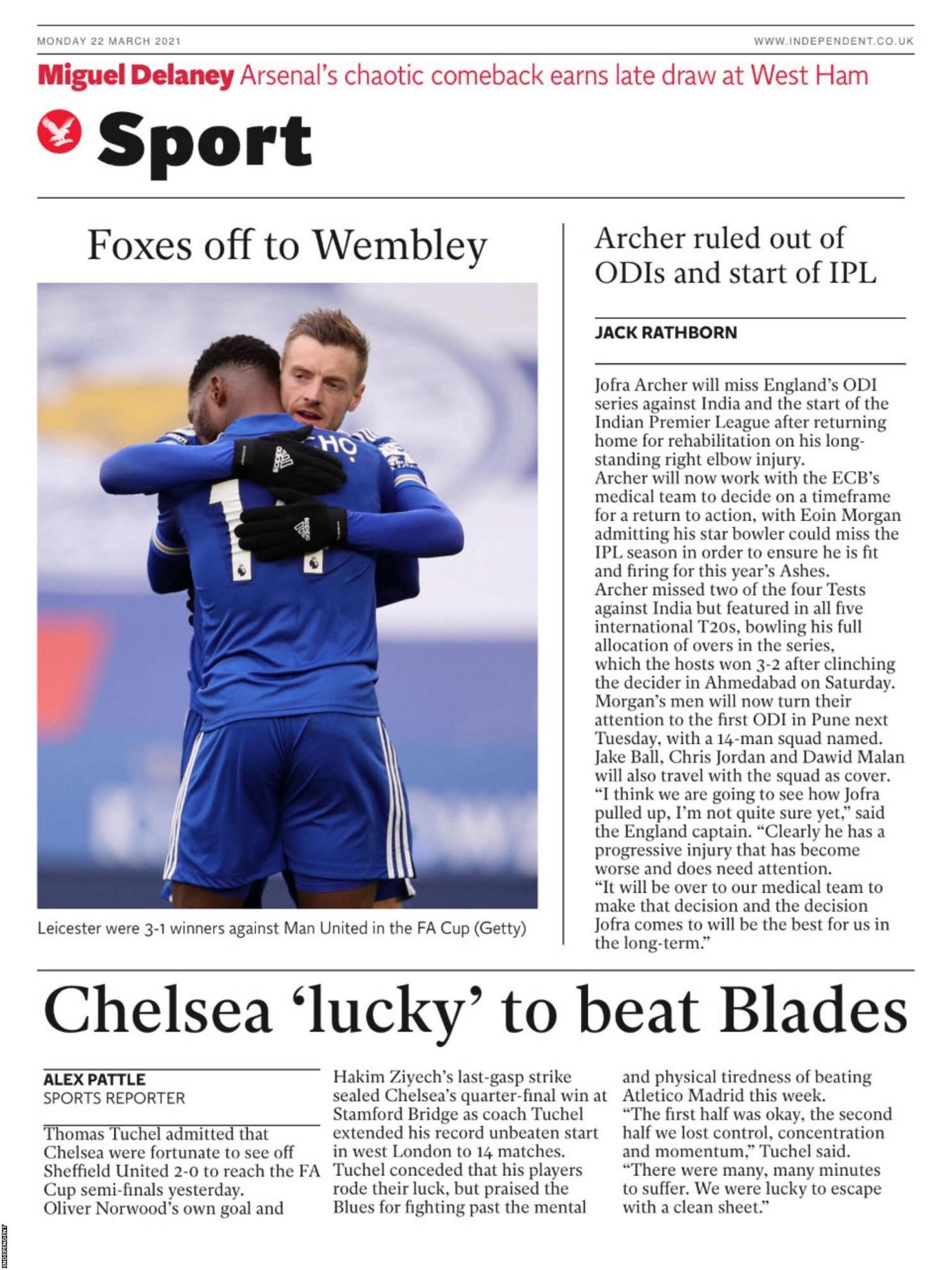 Monday's Independent