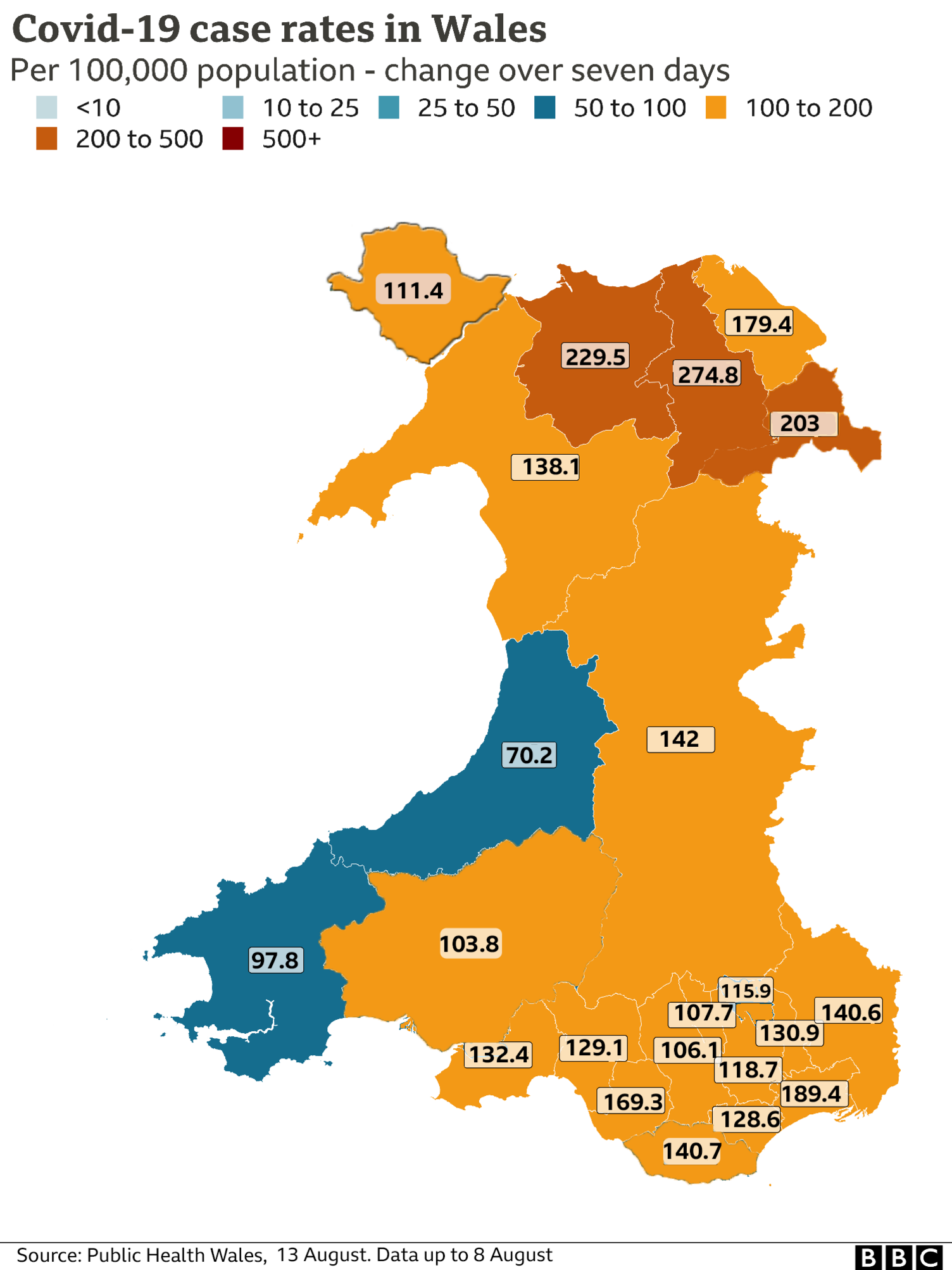 Case rate map