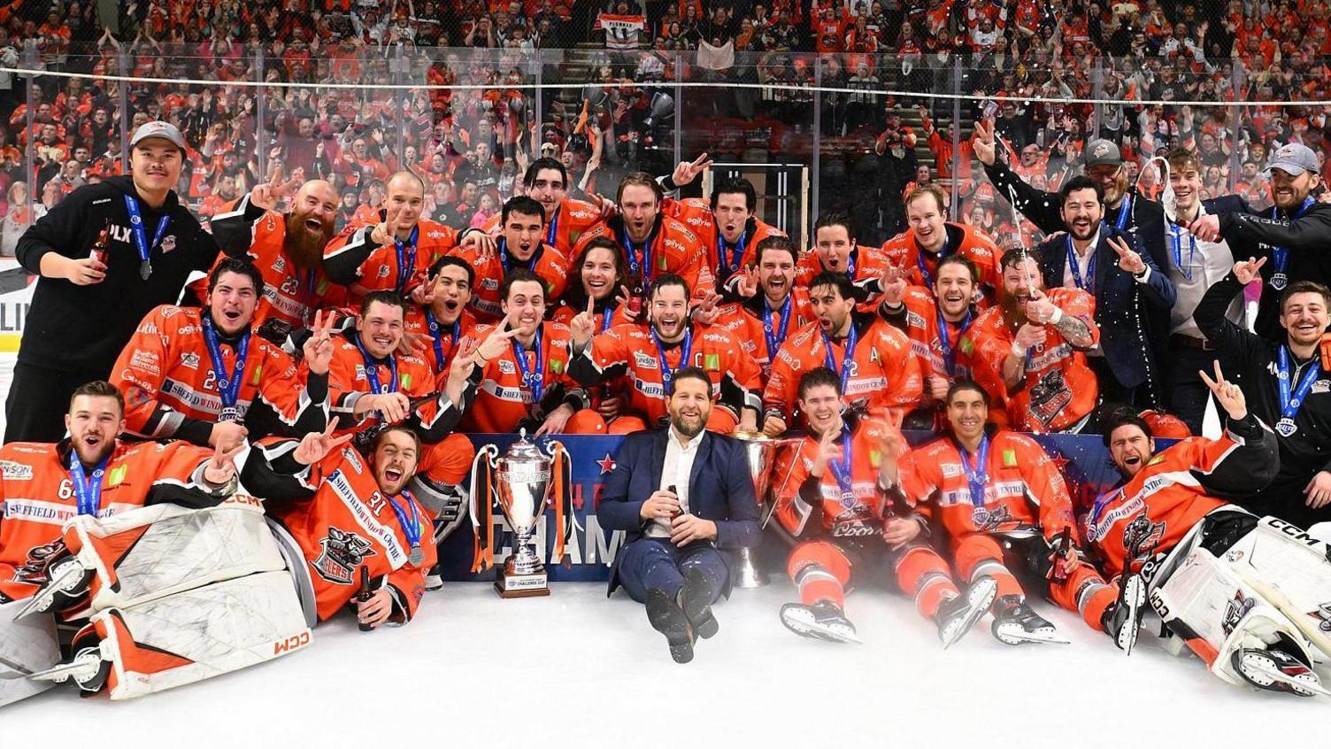 Sheffield Steelers celebrate Play-Off success