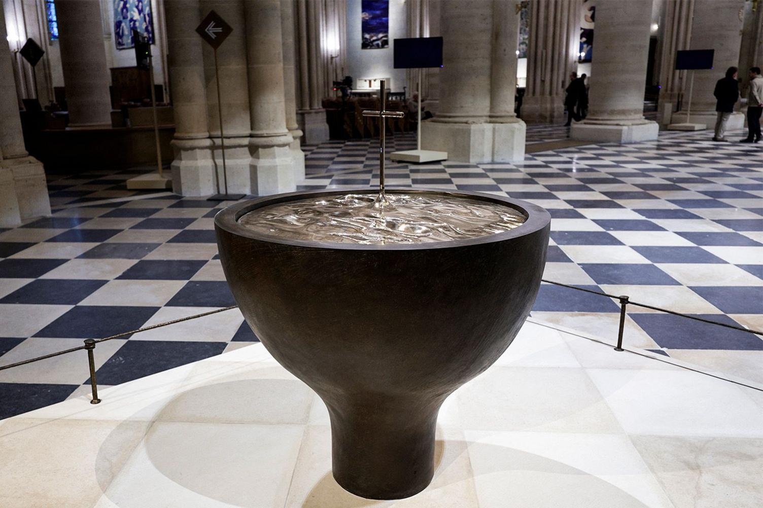 The baptistery in Notre-Dame cathedral