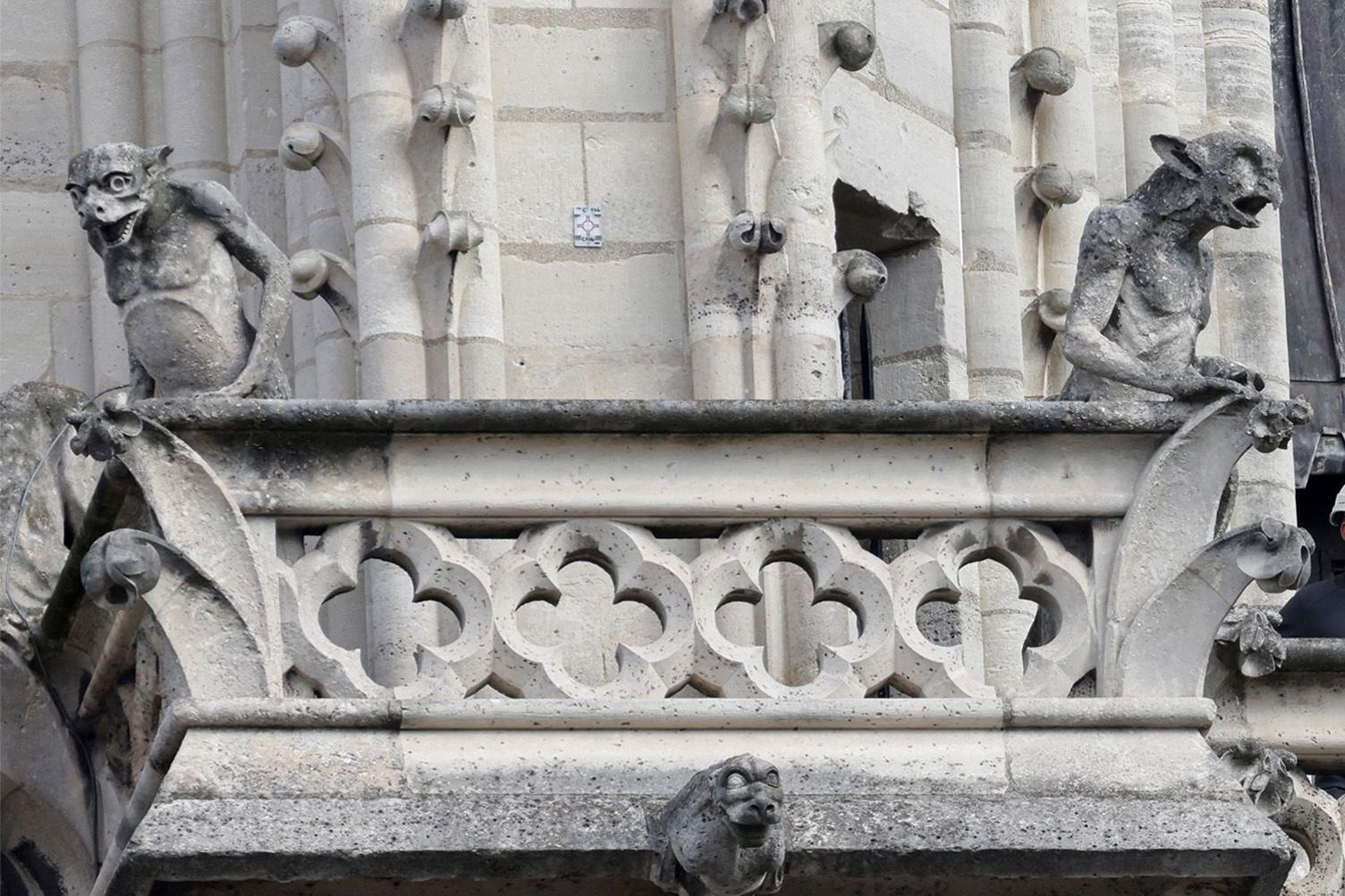 Gargoyle sculptures of the Notre-Dame cathedral