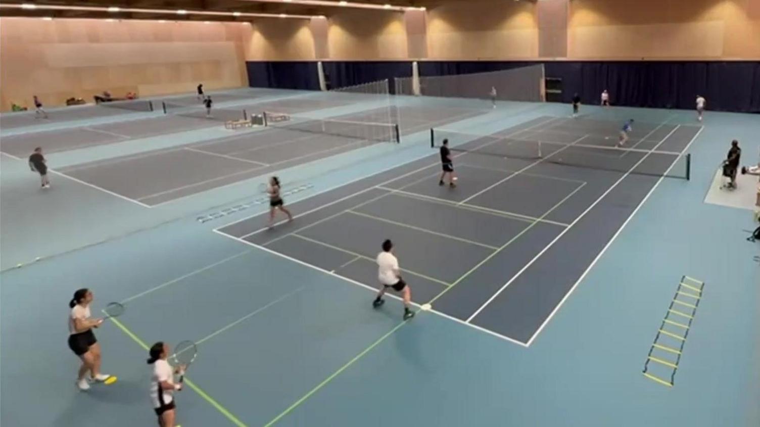Tennis players at Lee Valley Hockey and Tennis Centre