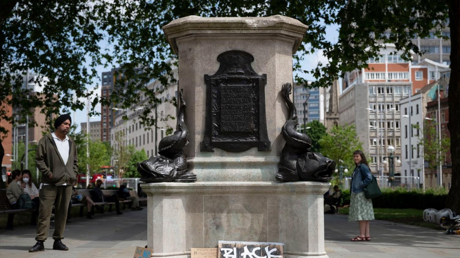 Empty Colston statue plinth