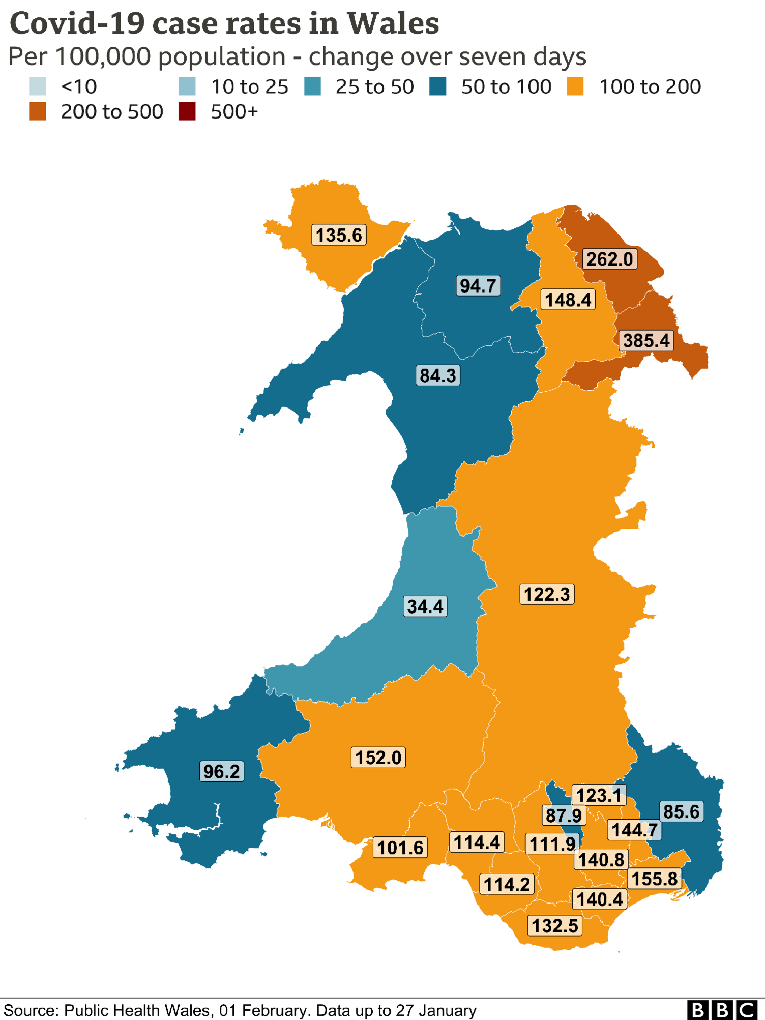 Case rate map