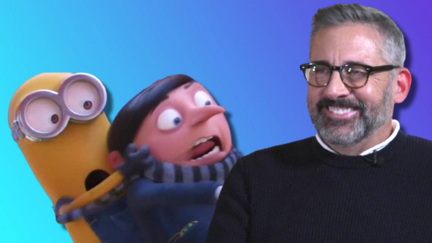 Minion, Gru and Steve Carell