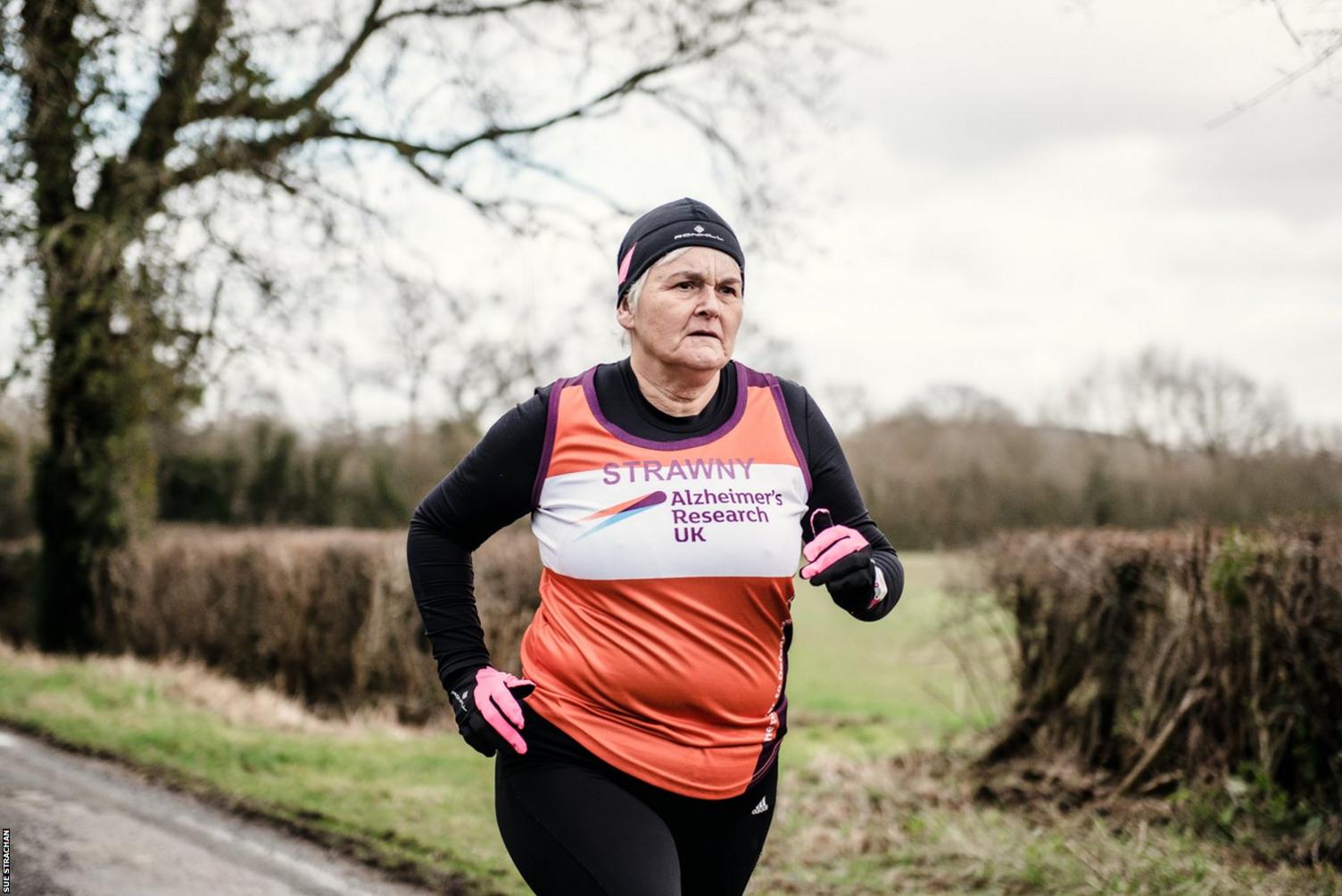 Dementia sufferer and marathon Sue Strachan