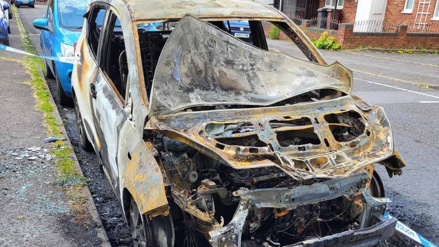 Burnt car