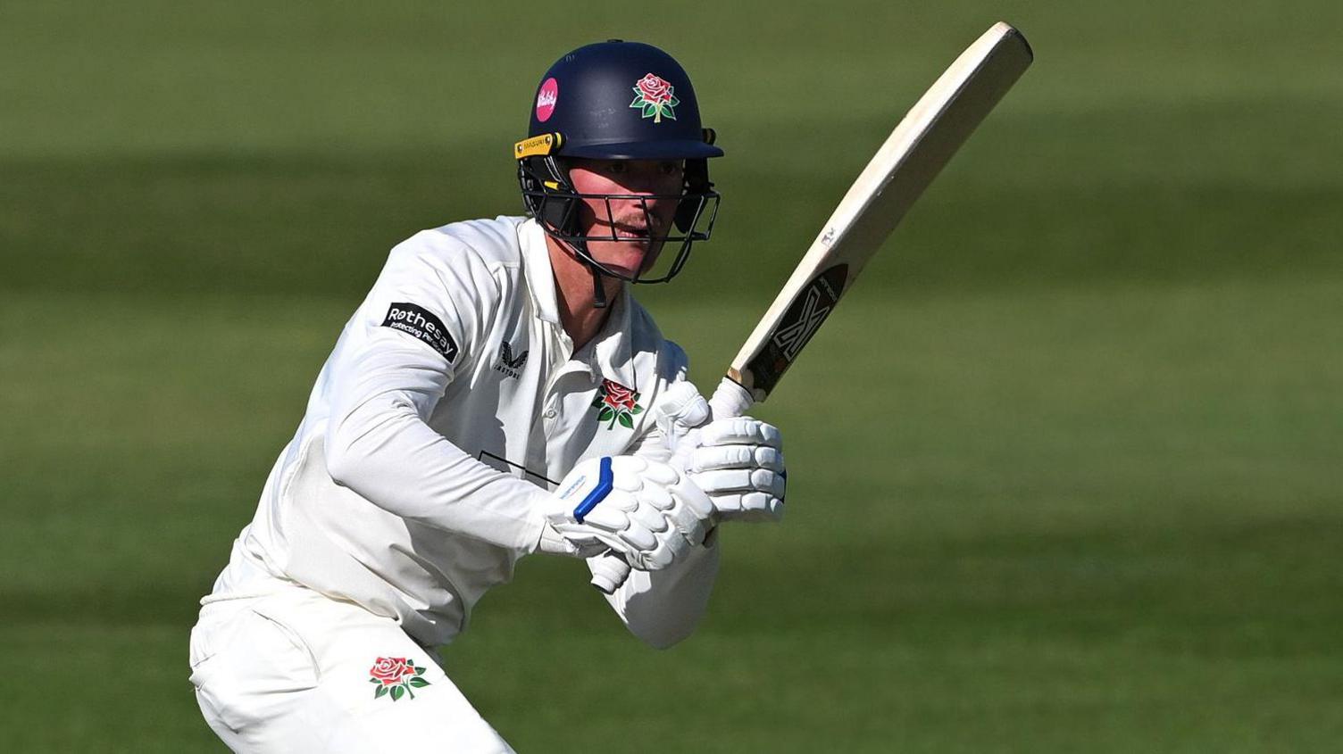 Keaton Jennings batting for Lancashire