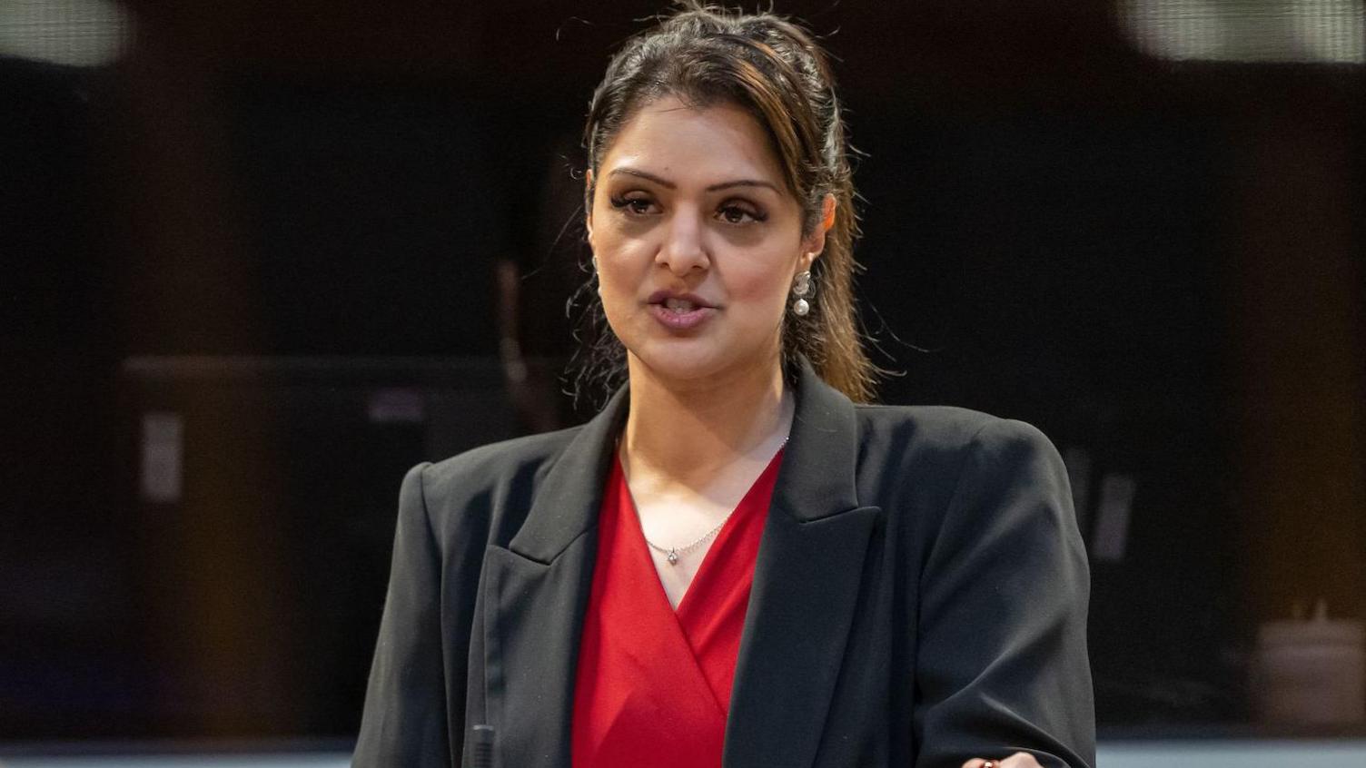 Natasha Asghar speaking in the Senedd chamber