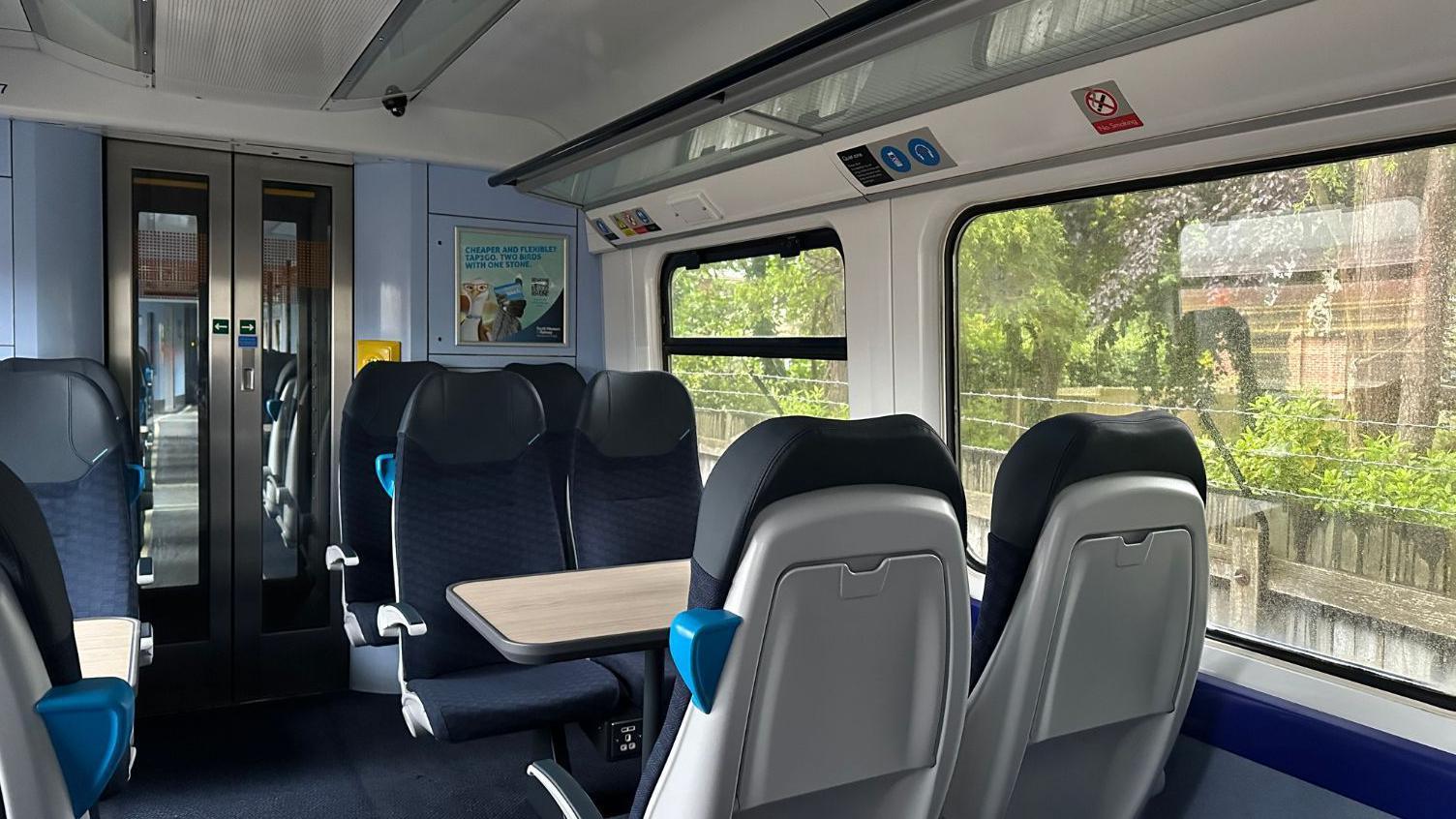 The interior of a Class 458/4 South Western Train