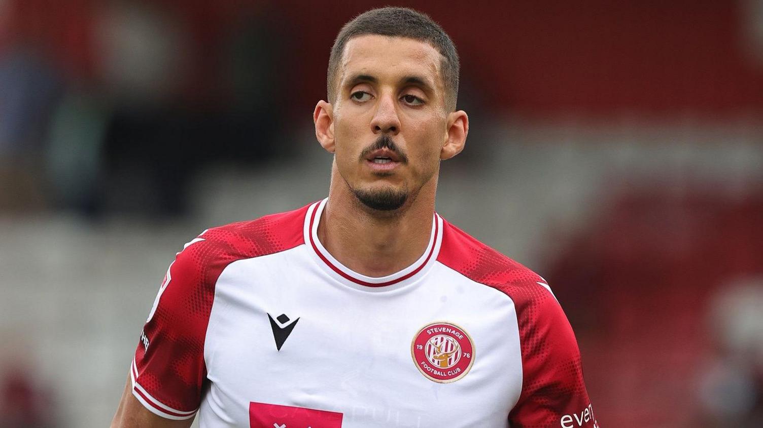 Gassan Ahadme playing for Stevenage against Northampton