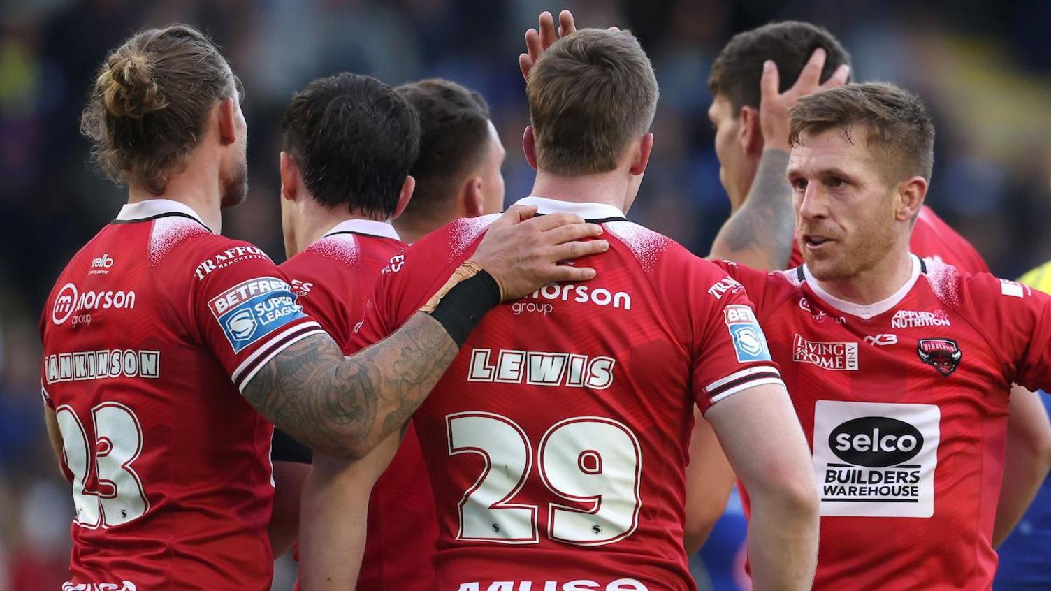 Marc Sneyd leads the Salford celebrations