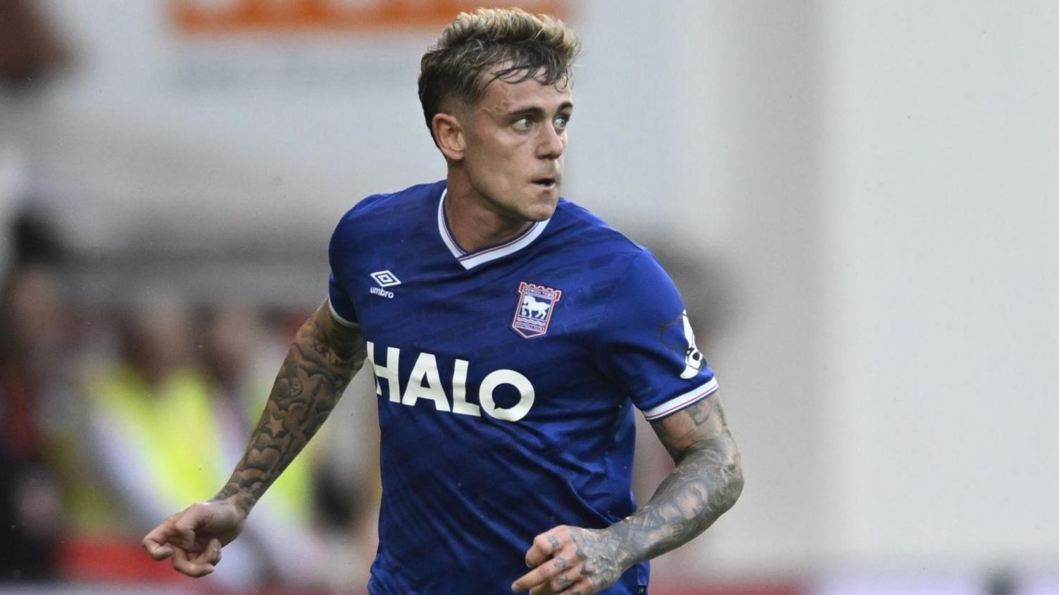 Sam Szmodics in action for Ipswich during pre-season