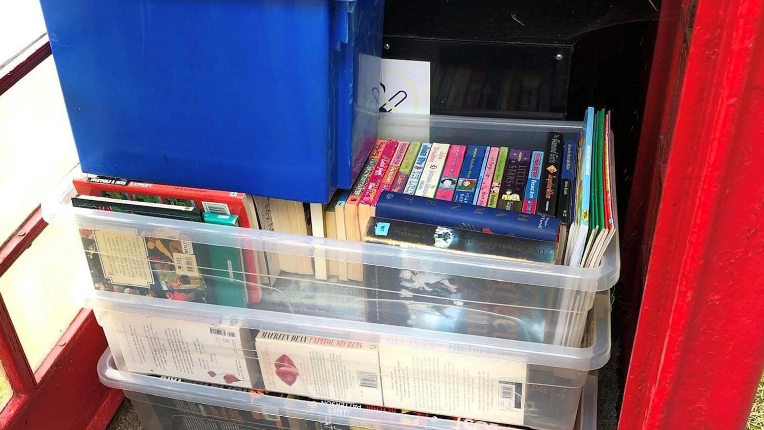 Books in a phone box