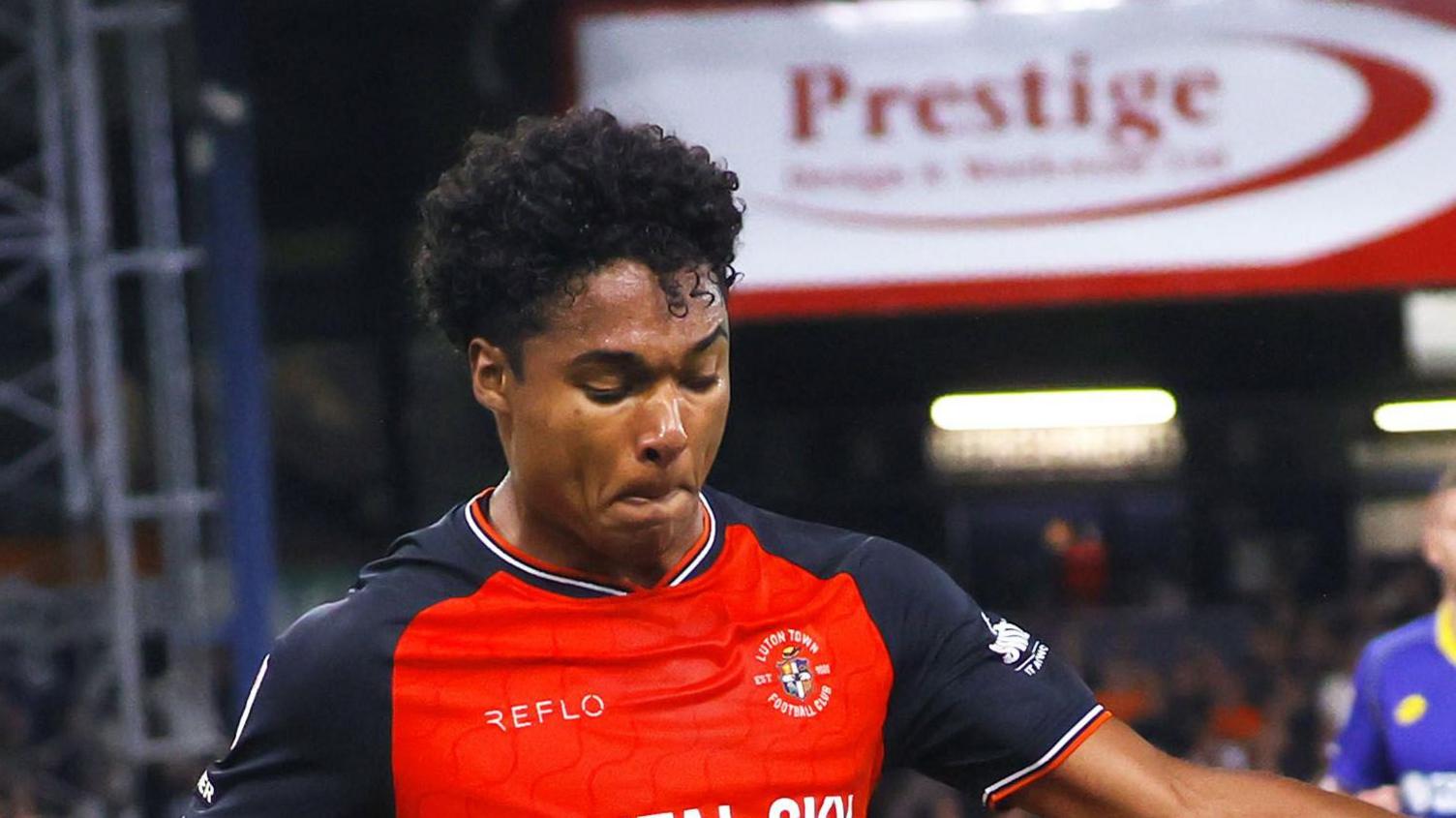 Reuell Walters in action for Luton Town