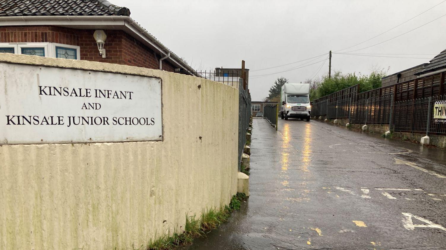 Entrance to Kelsale Junior School and Kelsale Infant School