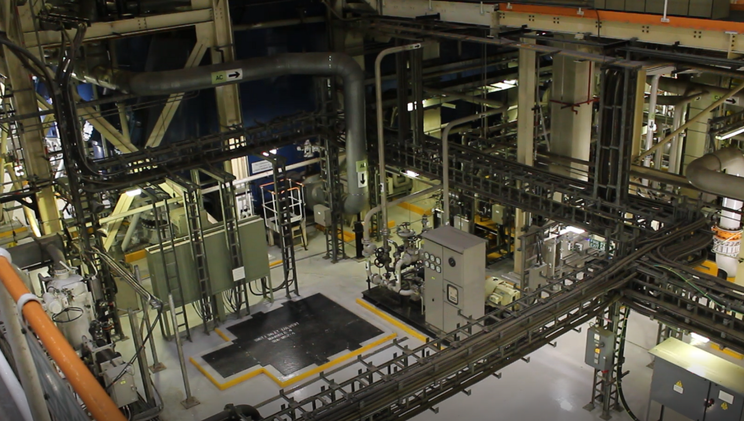 The inside of Sizewell B's turbine hall