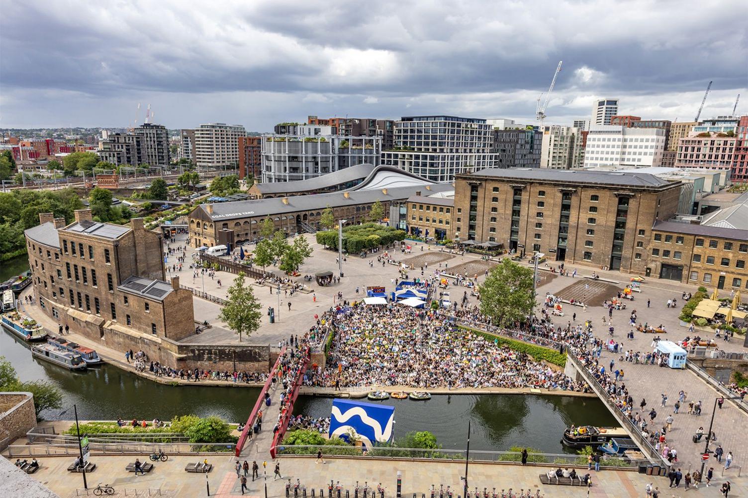 Aerial photo of King's Cross masterplan