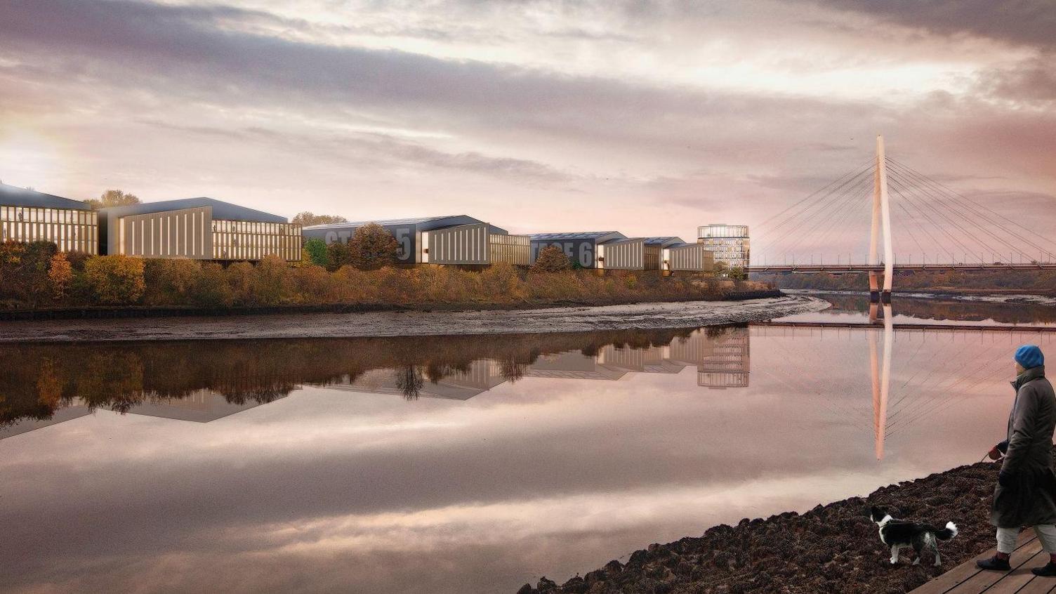 A view of the studios from the river