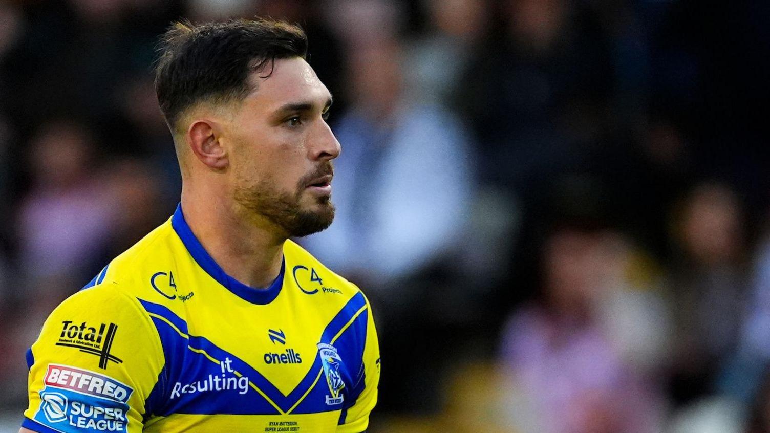 Ryan Matterson in action for Warrington against Leigh