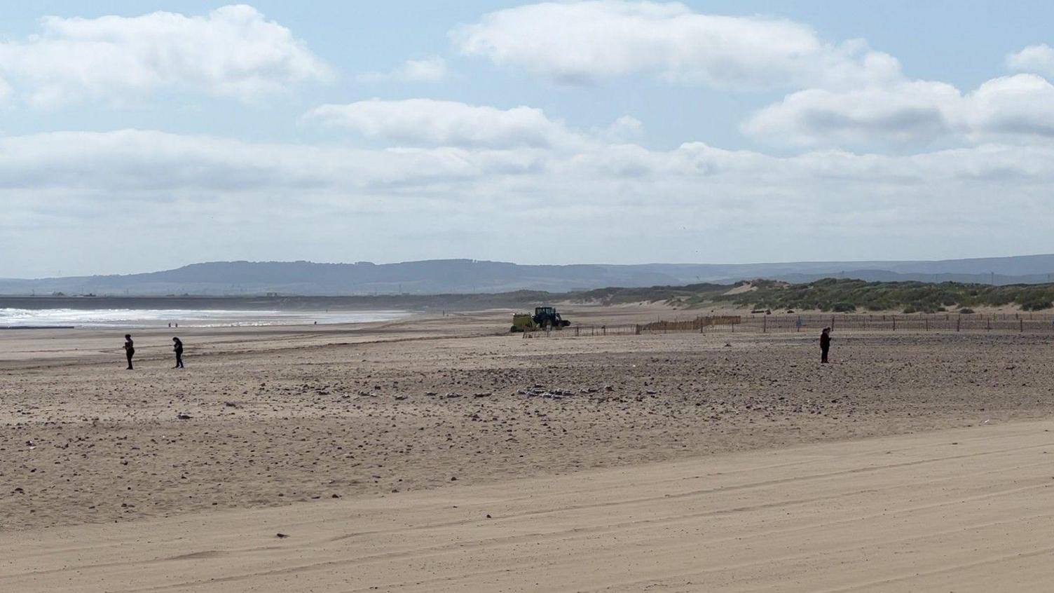 General view of the beach at Seaton Carew.