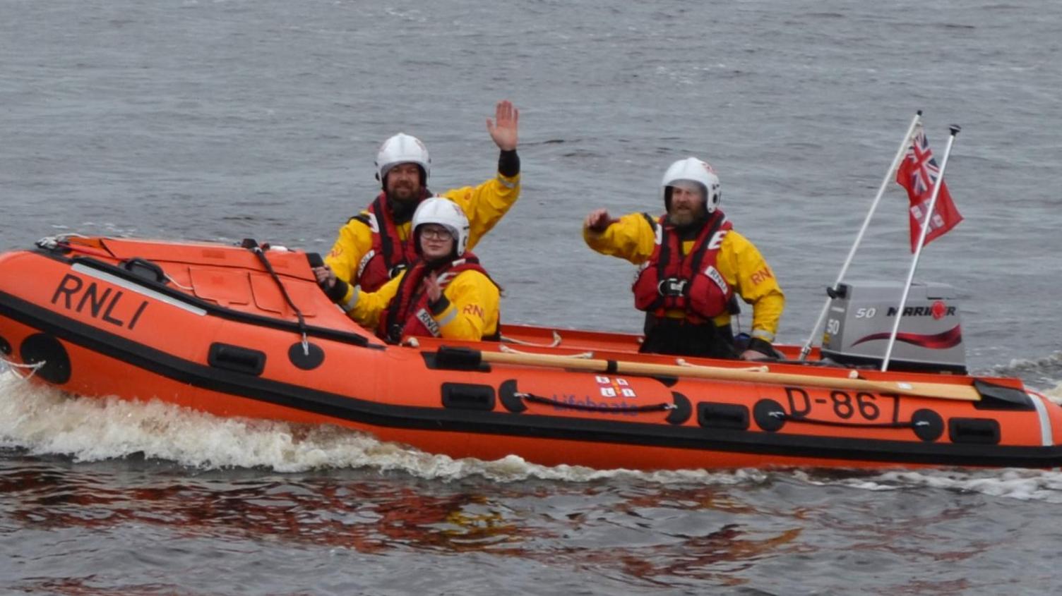 The lifeboat on the water