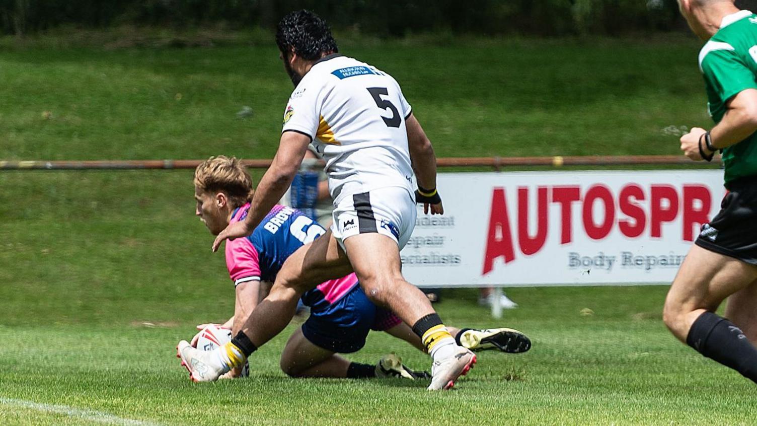 Cameron Brown scores his 10th try of the season for Cornwall