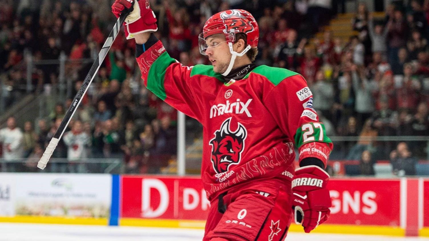 Cardiff Devils forward Reid Duke