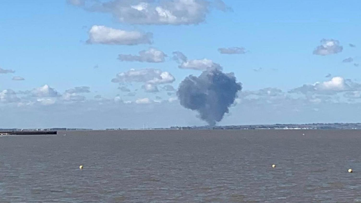 Fire as seen from Herne Bay Pier