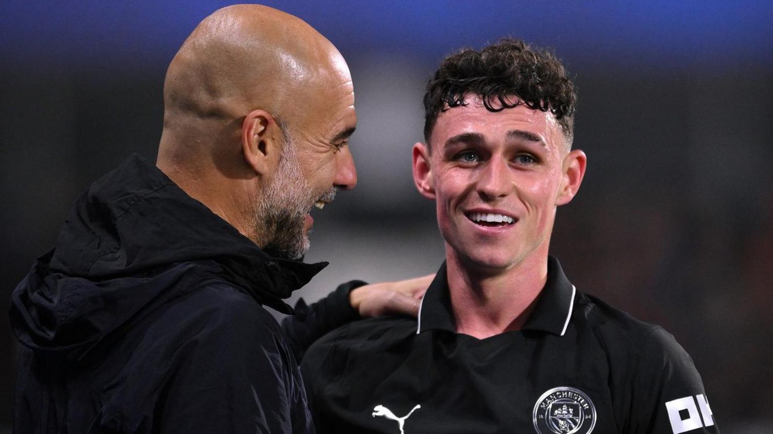 Phil Foden and Pep Guardiola