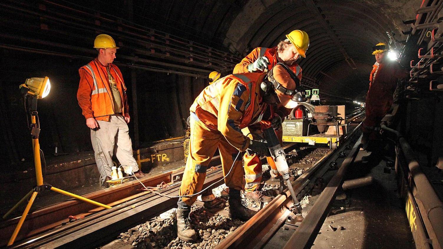 Overnight maintenance on the London Underground