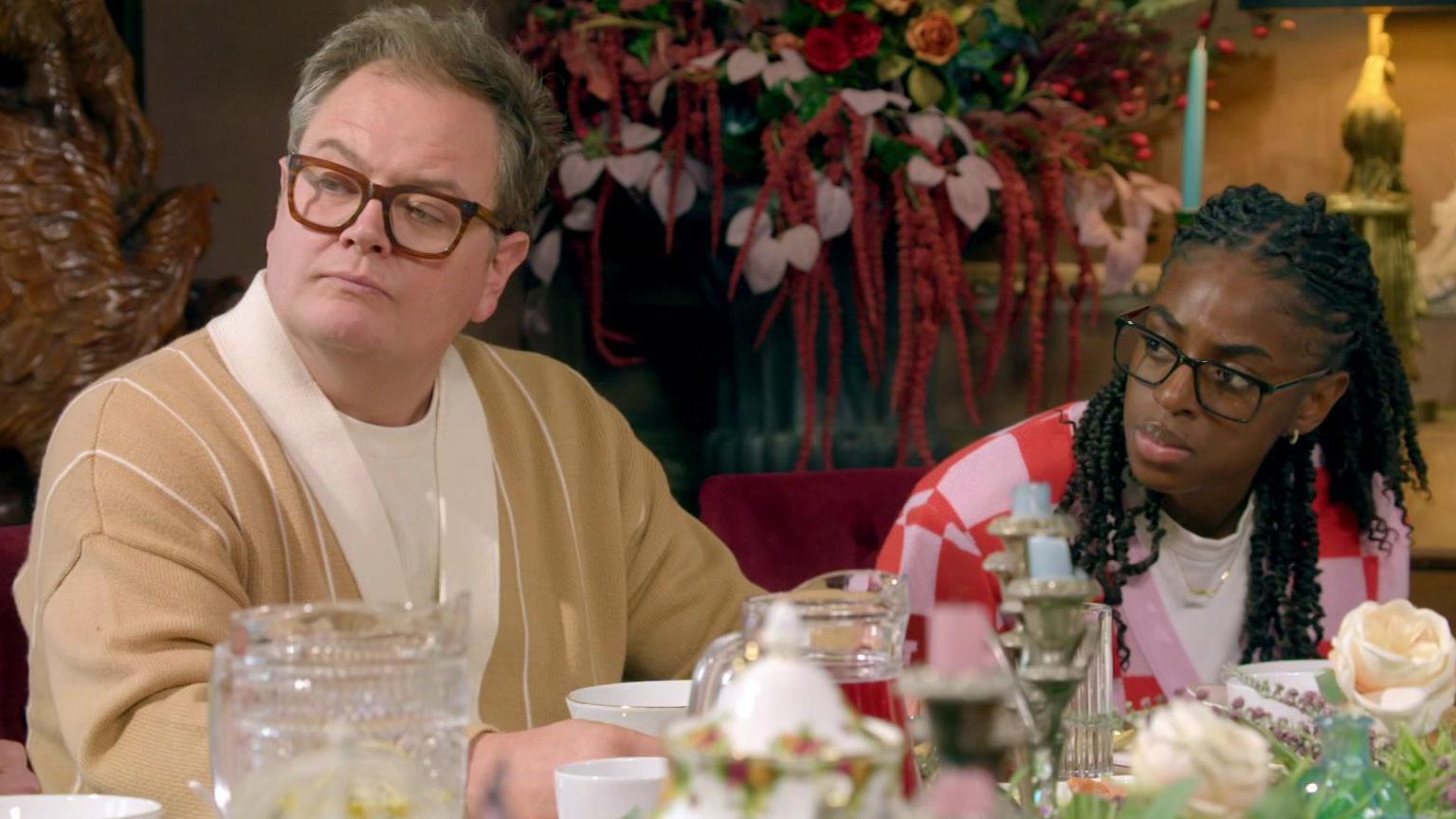 Alan Carr and Cat Burns