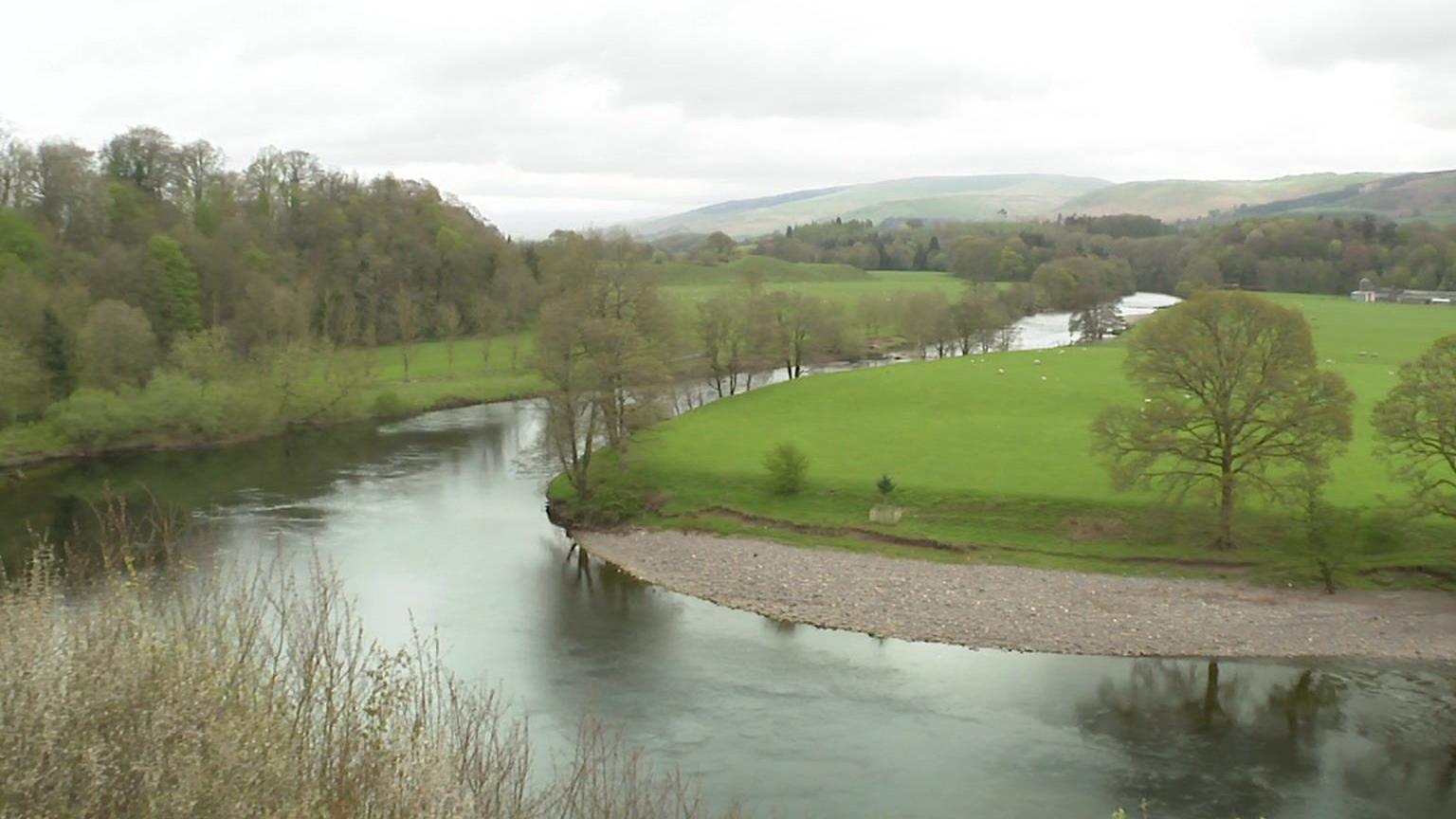 The current view over the river in Kirkby Lonsdale