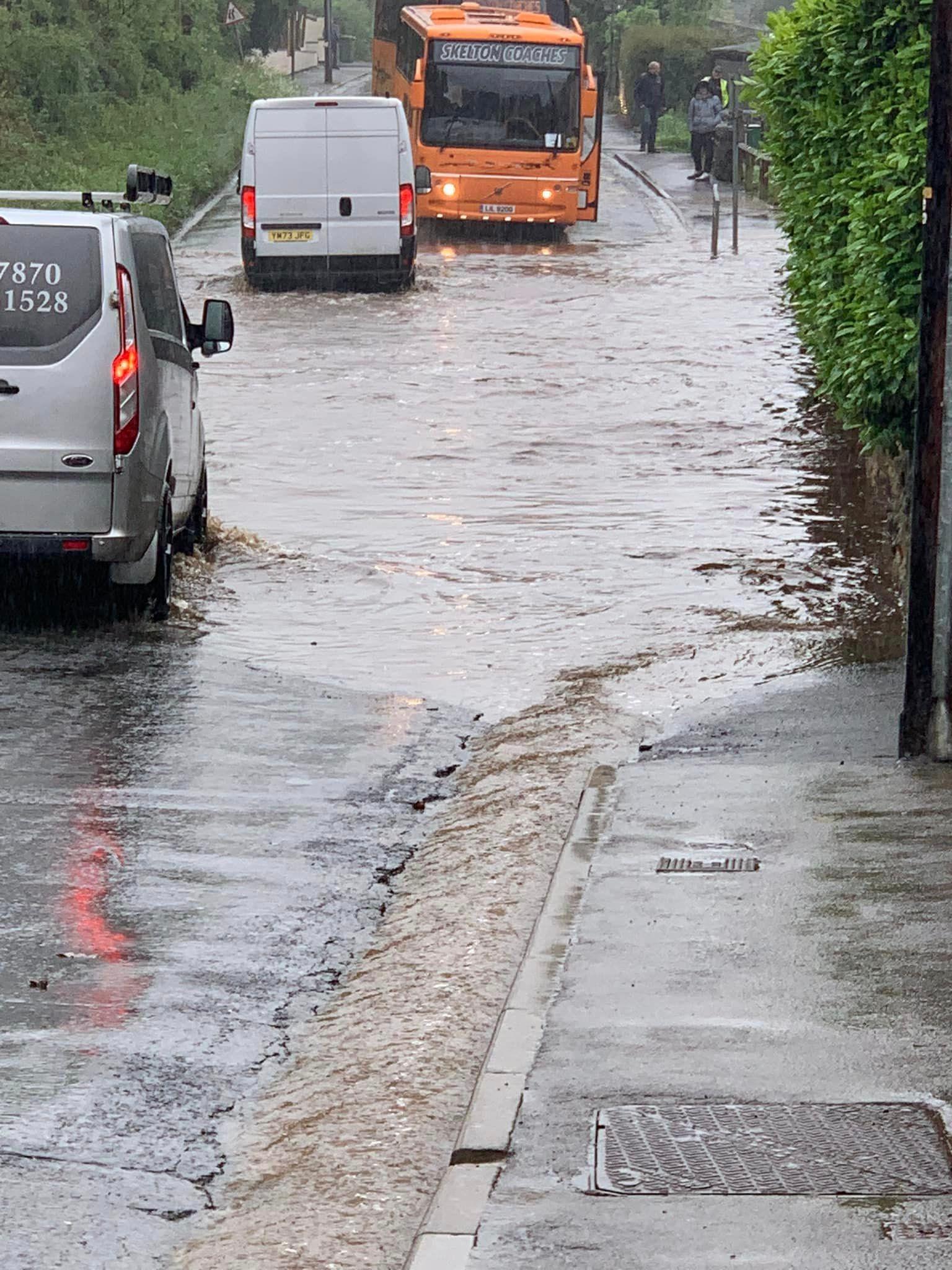 Flooded roads in Boosbeck