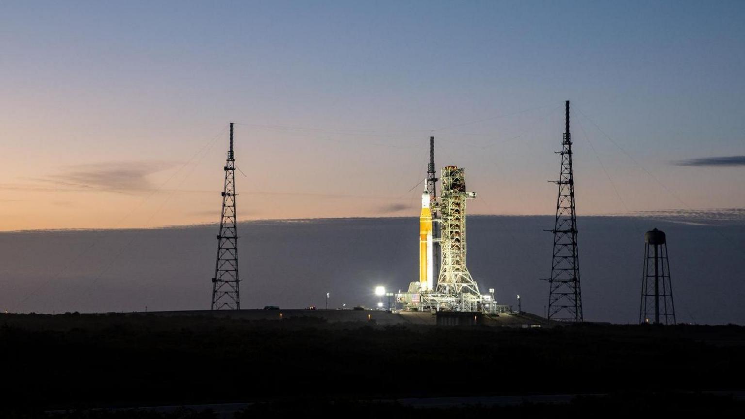 rocket on launch pad