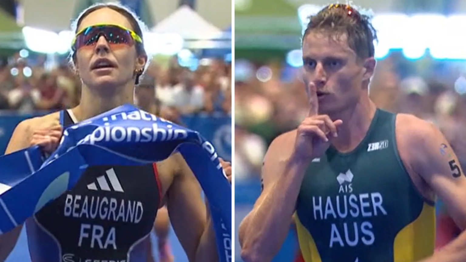 Beaugrand and Hauser take London triathlon wins as GB miss out