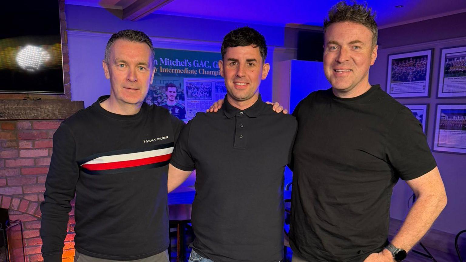 Oisin McConville, Eoin McNicholl and Thomas Niblock