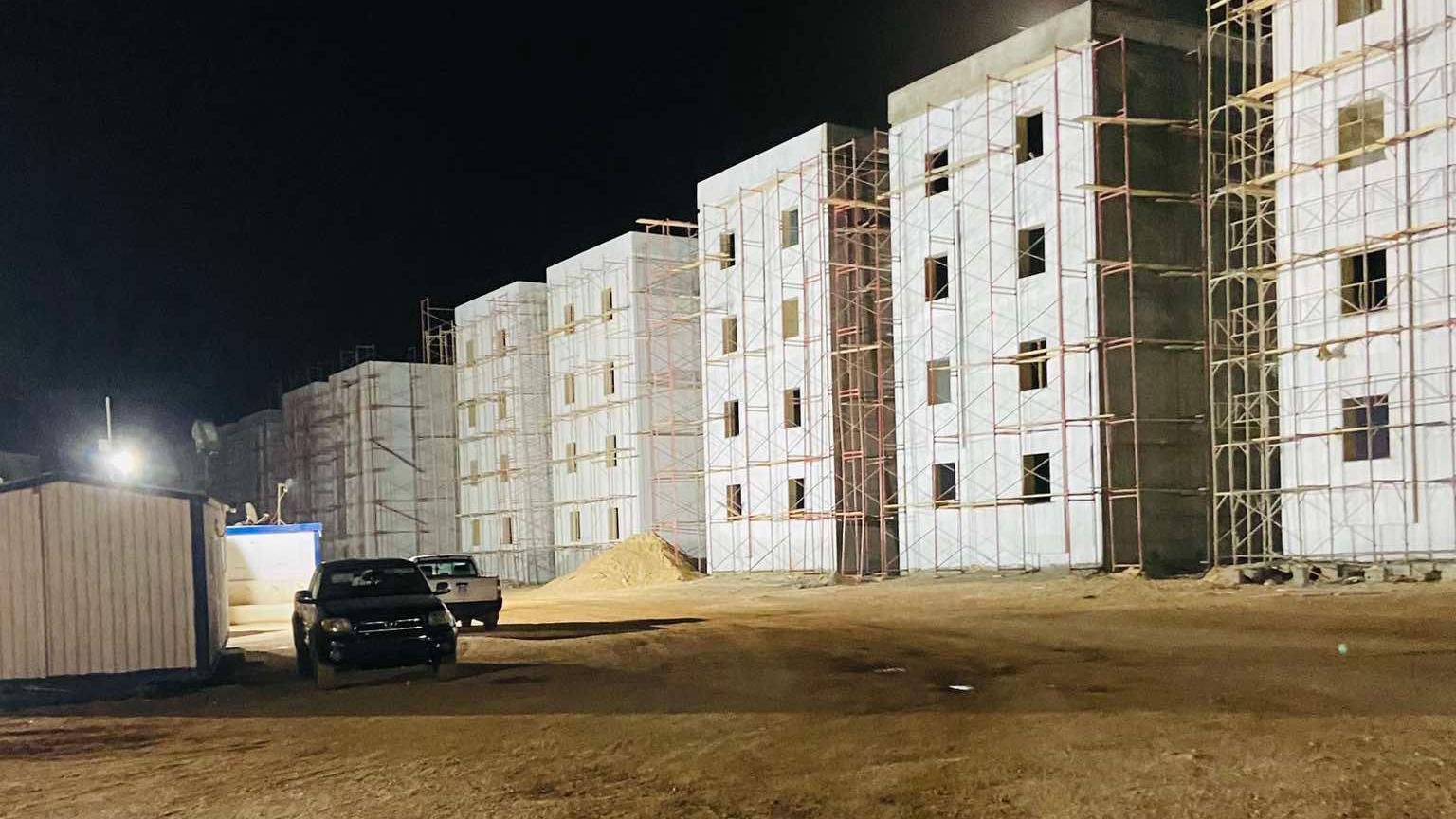 So-called Korean apartment blocks built in Derna