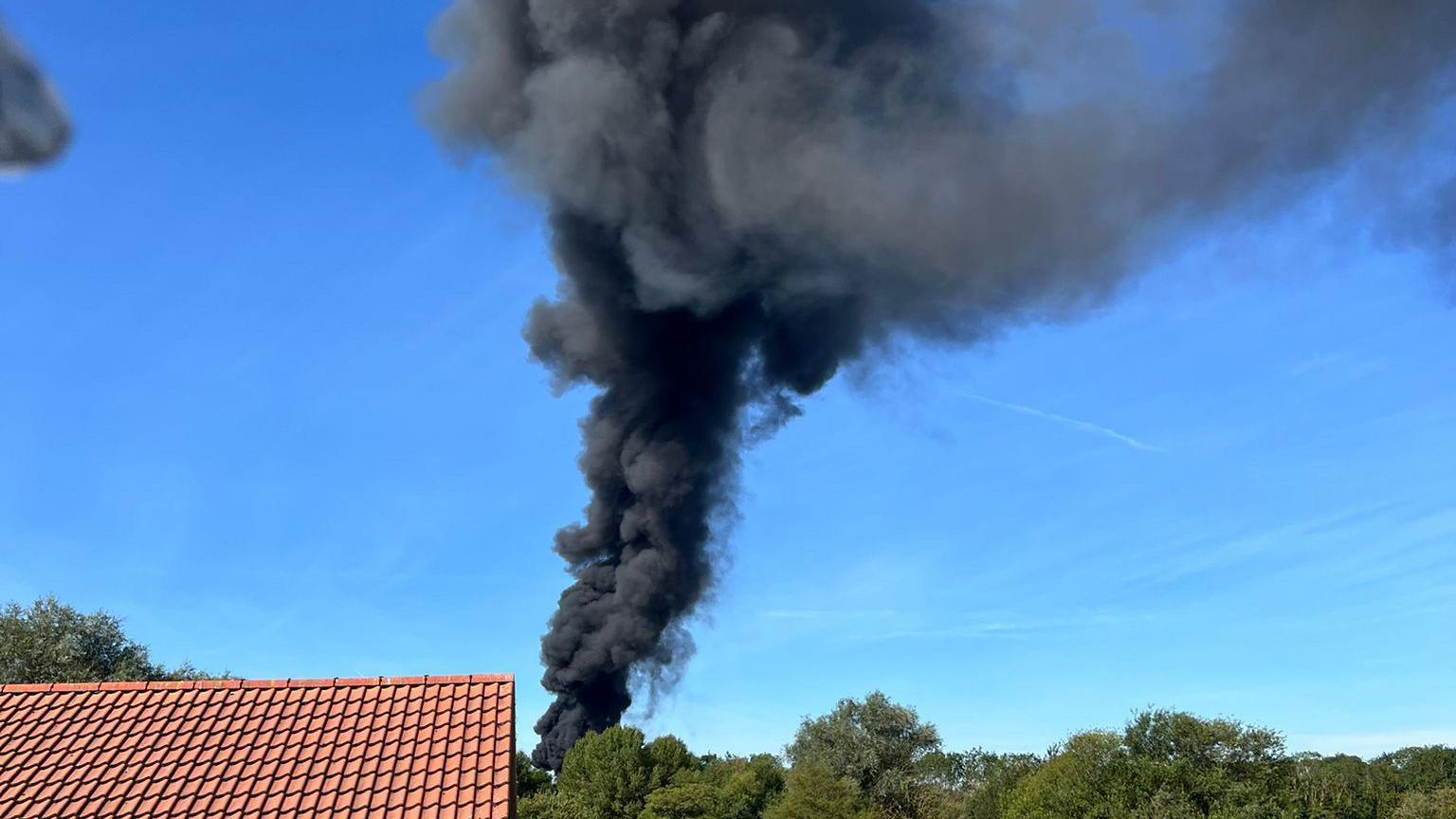 The fire at Sackers in Great Blakenham near Ipswich