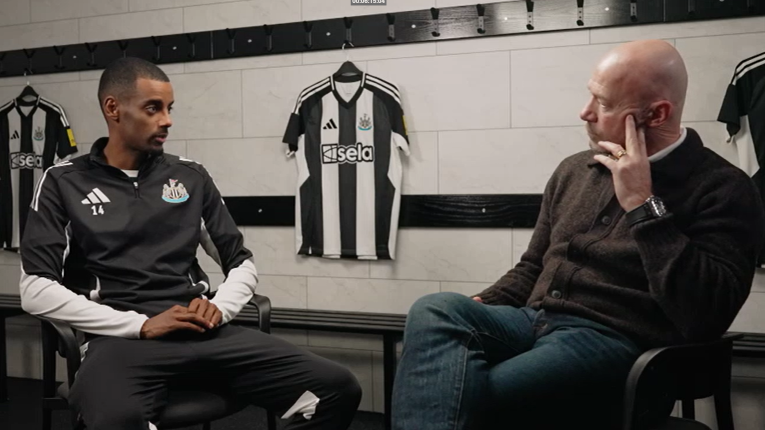 Alan Shearer interviews Newcastle striker Alexander Isak