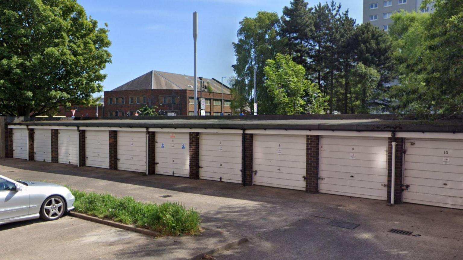 A row of garages