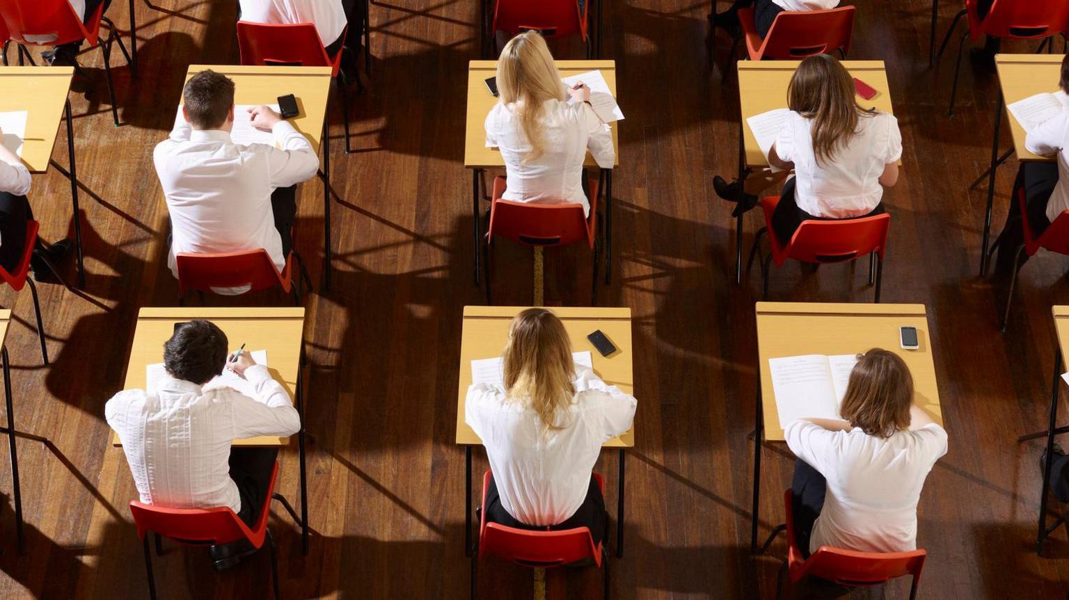 Exam hall from above