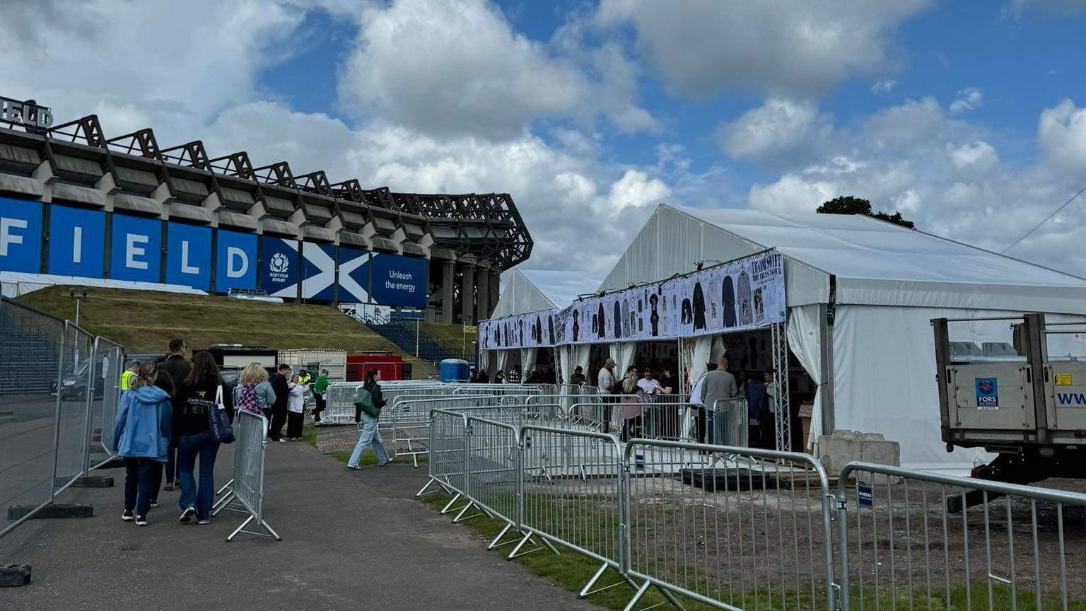 Murrayfield merchandise tent