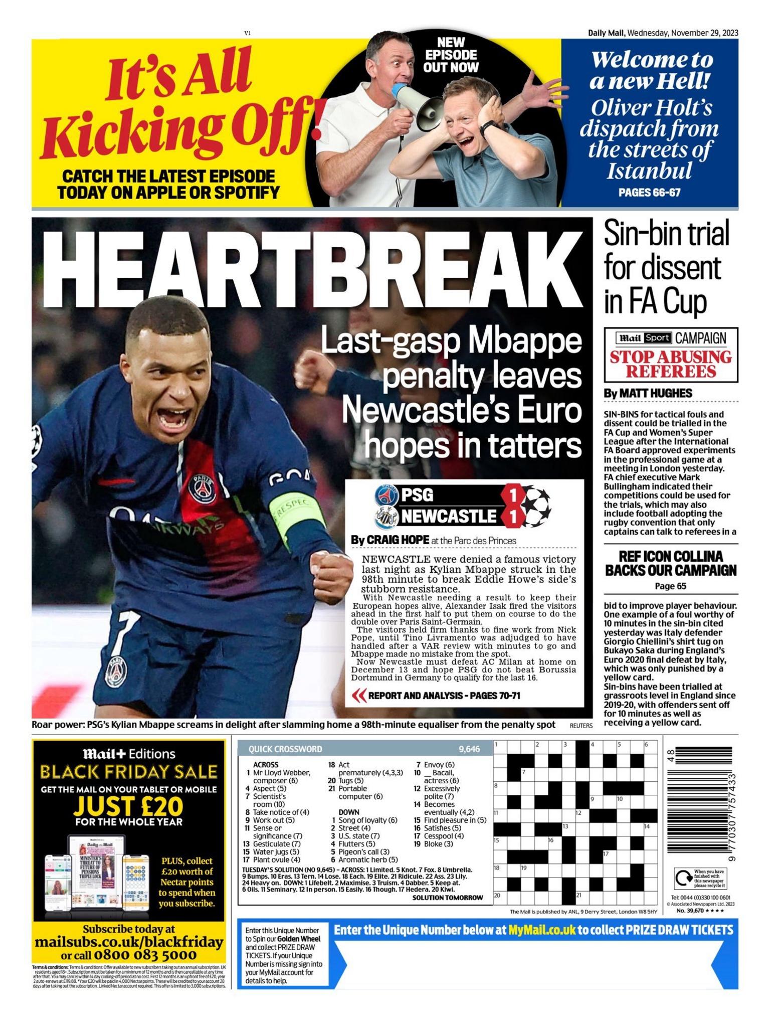 Daily Mail back page